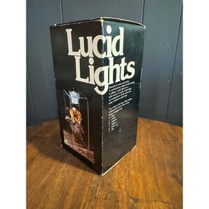 Vintage Lucid Lights Acrylic Floral Candle Holder with Box - Poinsettia Design‎